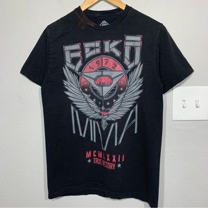 Ecko Unltd MMA Warrior Black‎ Tee Cyber Y2K Grunge Medium